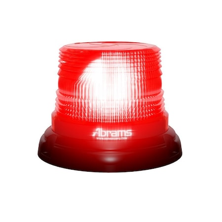 Abrams StarEye 4" Dome 12 LED Permanent Mount Beacon - Red SB-400-R-PM